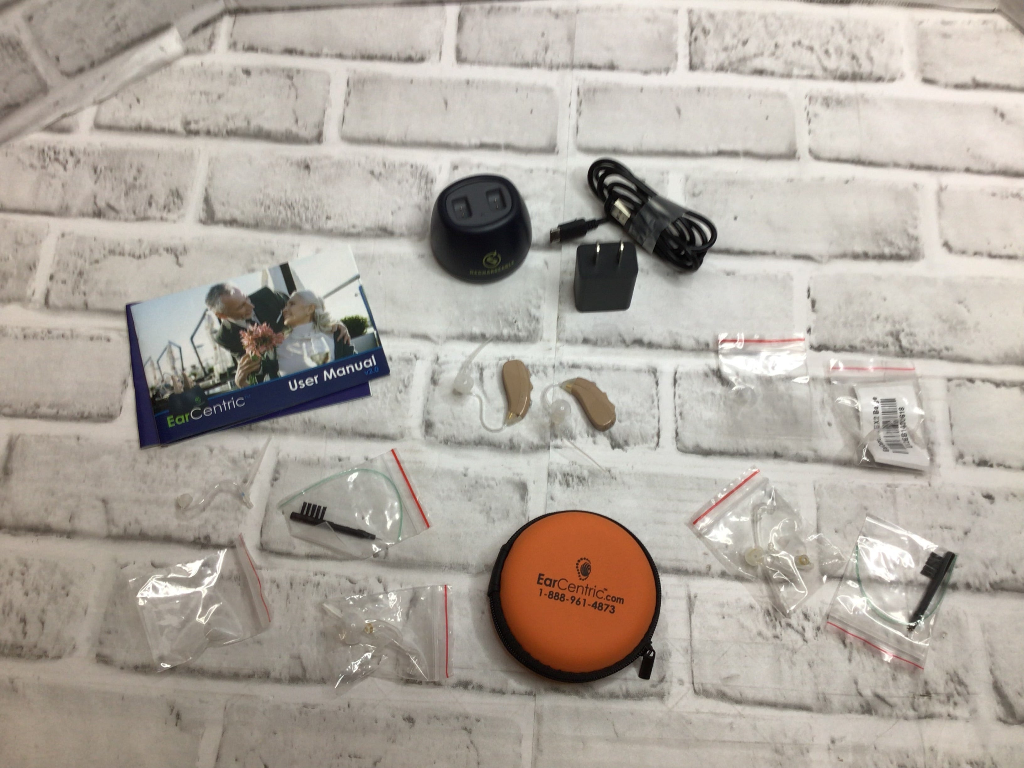 Earcentric Easycharge EX2 Hearing Aids (Pair) for Seniors, Behind-The-Ear (8087174807790)